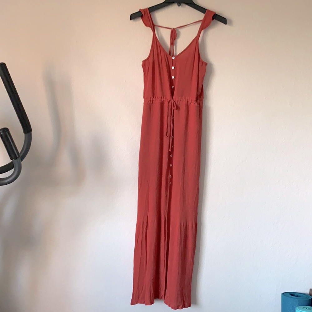 Onetheland Long Summer Dress in Coral